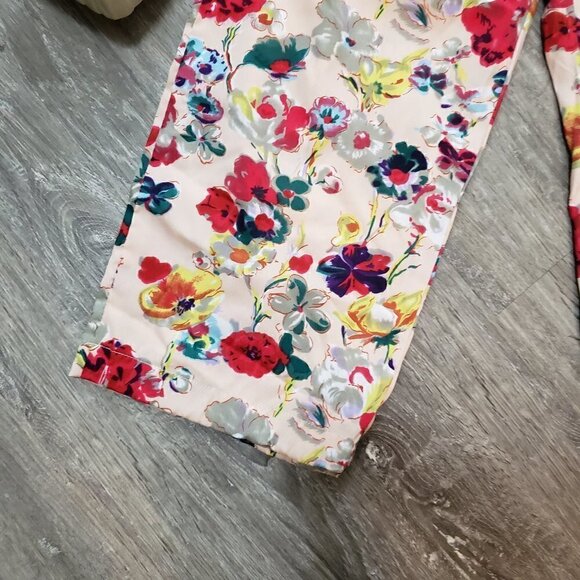 Anthropologie Pins And Needles Floral Cropped Pants Sz S - Picture 3 of 6